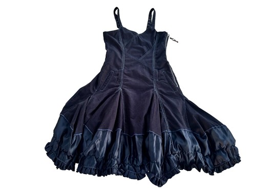 Robe évasée velours bleu - velours,