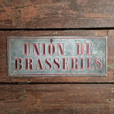 Plaque ancienne en zinc «