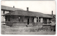 Postcard 1914 Coudersport and Port Allegany Train Station Depot Roulette, PA