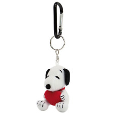 Snoopy Dog Peanuts Plush KeyChain Key Fob Love Heart Purse Charm Bag Holder Toy