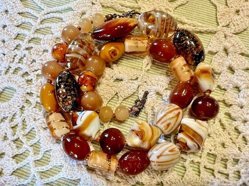 Collier ancien perles verre