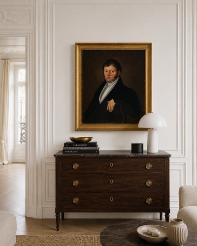 Grand tableau ancien 93 cm - grand,