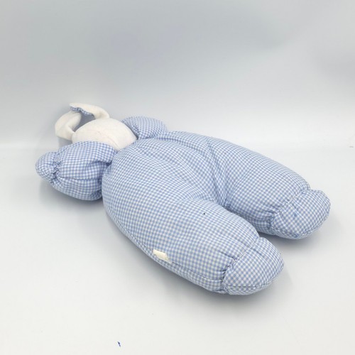 Doudou lapin vichy - , noeud