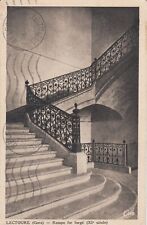 Antique postcard LECTOURE GERS wrought iron ramp stamped 1939