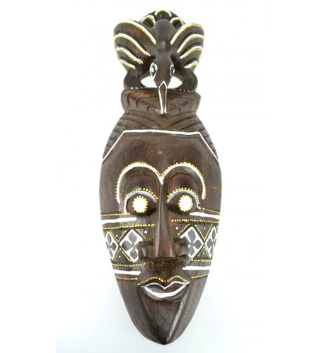 Masque africain bois 30cm - masque,