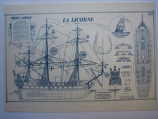Ancienne CP Carte Postale / Tintin / Plan de la Licorne