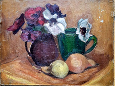 Ancien Tableau Huile sur