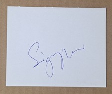 Sigourney Weaver Autograph Page Alien & Ghostbusters (Vintage Example)