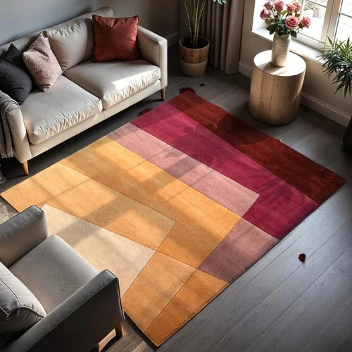 Tapis main touffeté - à,