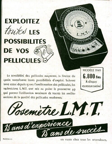 Publicité ancienne pellicules