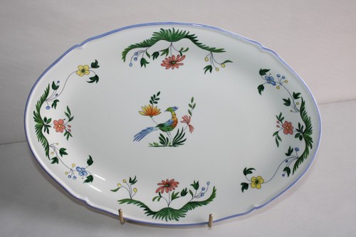 Plat ovale faïence gien - faïence,