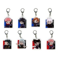 Lot de 8 porte-clés acrylique