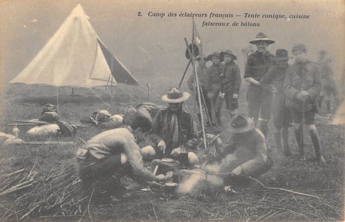 Cpa scoutisme camp des - cpa,