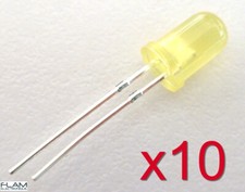 Lot de 10x LED diode jaune 5