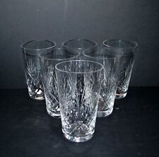 CRISTALLERIE LORRAINE Lot 6 Juice Glasses Longdrink Cut Crystal JUNON Chantilly