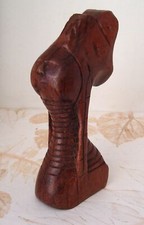Rare Petite statuette en bois de femme girafe Birmanie