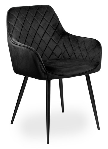 Fauteuil velours noir - en,