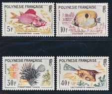 FRENCH POLYNESIA 199-202 MINT NH, FISH