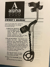 TEKNETICS A ALPHA 2000 METAL DETECTOR OPERATOR MANUAL NEXT DAY SHIPPING