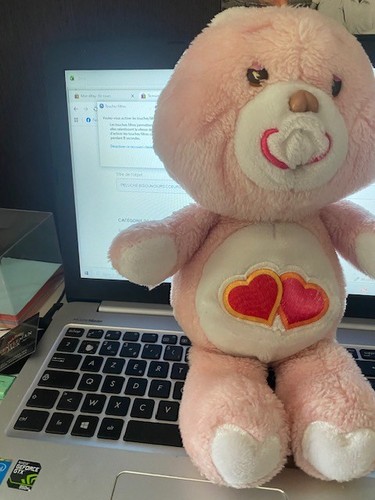 Peluche bisounours coeurs - peluche,