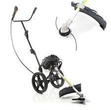Wiltec Débroussailleuse à essence Roues 1,9kW Débroussailleuse Coupe-bordures