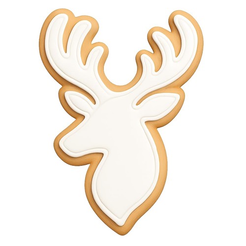 Silhouette stag head cookie - stag,