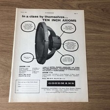 GRAM189 MAGAZINE ADVERT 11X8 GOODMANS AXIOM 110 SPEAKER