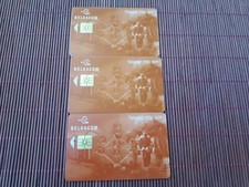 3 Phonecard Atomium 1000 BEF avec différents numéros de contrôle FI+GI+II OCCASION Rare