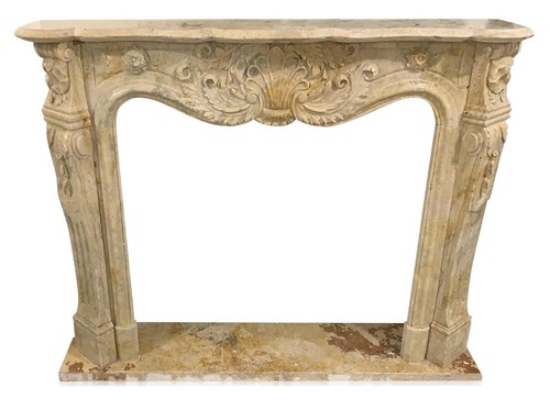 Cheminée classique marbre - cheminée,