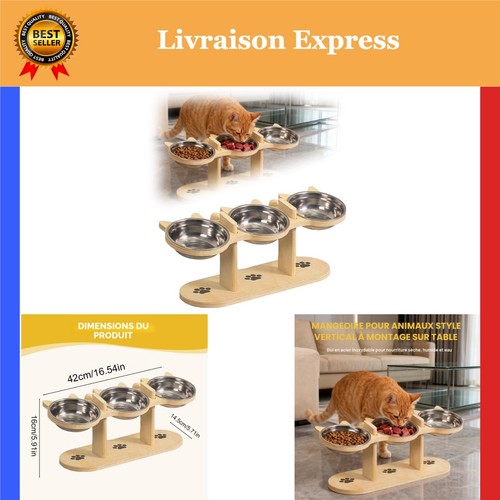 Gamelle surélevée pour chat - gamelle,