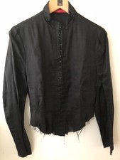 Yohji Yamamoto Y's Red label Black Ramie Shirt  Size 4. Made in Japan