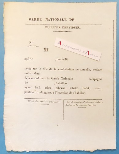 Garde nationale bulletin - ●,