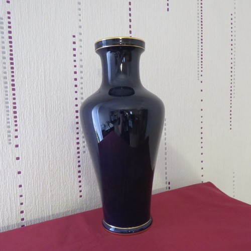 Grand vase porcelaine bleu - en,
