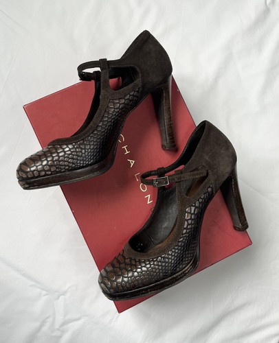 Escarpins cuir daim effet - escarpins,