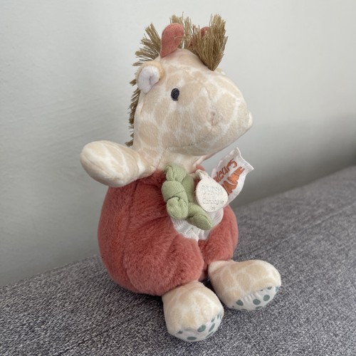 Peluche girafe beige orange - peluche,