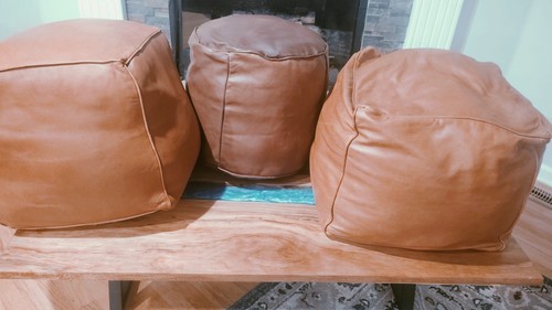 Three moroccan real - , leather
