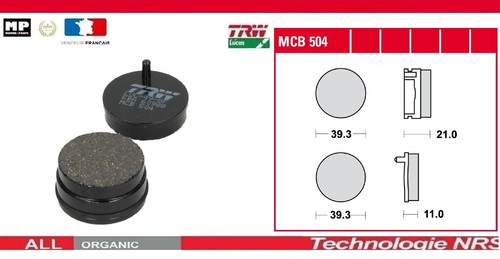 Jeu plaquettes frein avant - plaquettes,