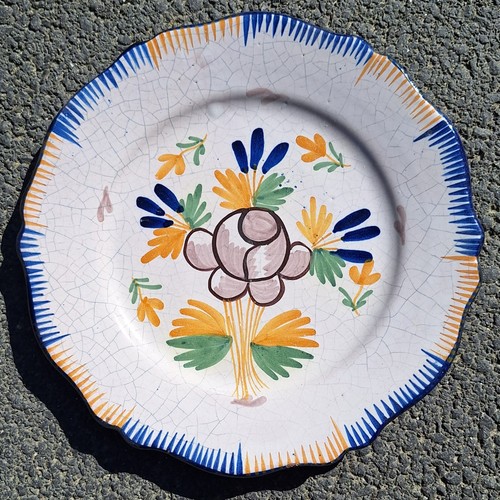 Assiette faïence décor - à,