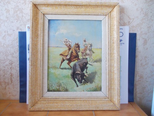 Tableau ancien huile - :, sur