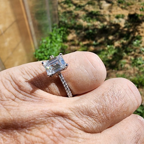 Tacori 18k white - white, emerald