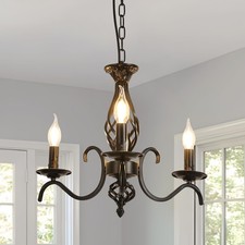 Lustre Noir, 3 Lumières