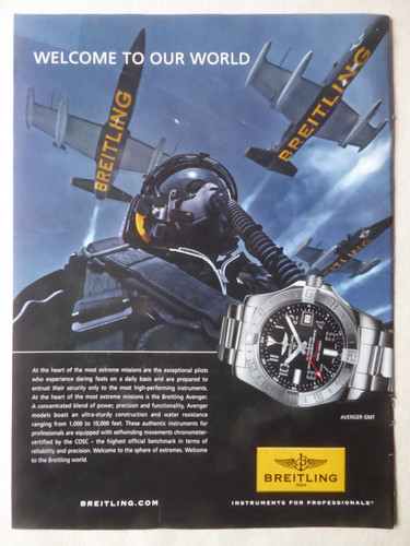 2014 pub montre - pub, breitling
