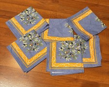 Nappe Olive Leaf French Provincial 100% Cotton Napkins Lot of 6