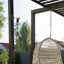 Ancien bougeoir mural en fer art décoratif pour salle à manger et salon