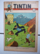 JOURNAL  TINTIN  BELGE  NUM  23  5  JUIN  1947  COUV  HERGE / SORTIE DE RELIURE