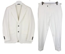 Suitsupply La Spalla / Brescia Costume Homme UK 40 /UK 34 Voyante Blanc 2 Pièce