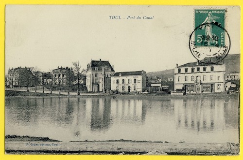 Old postcard toul port du - 54,