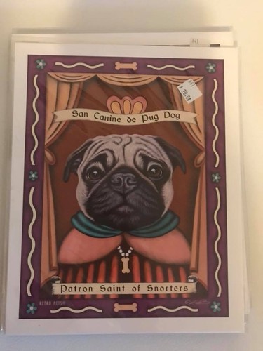 San canine pug dog retro - pug,