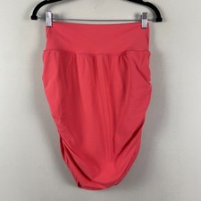 Athleta Transcend Skort Womens Large Ruched Coral Stretch Jupe Short