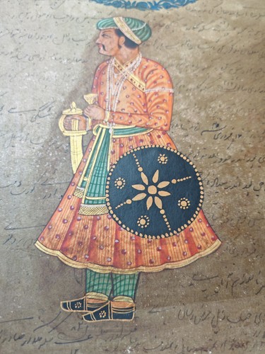Miniature indienne peinte - , sur
